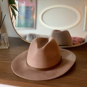 Free People Leather Band Felt Hat